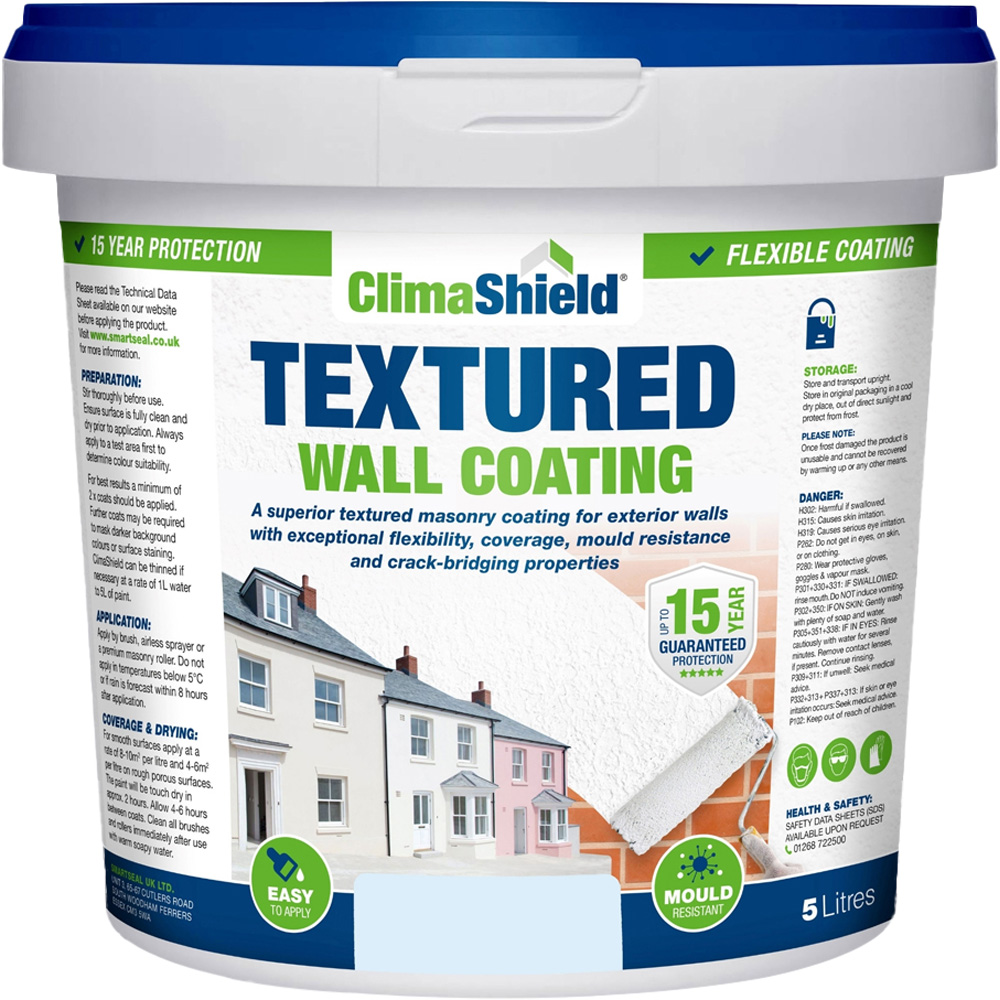 Smartseal Frosted Blue Textured Wall Coating 5L Image 2