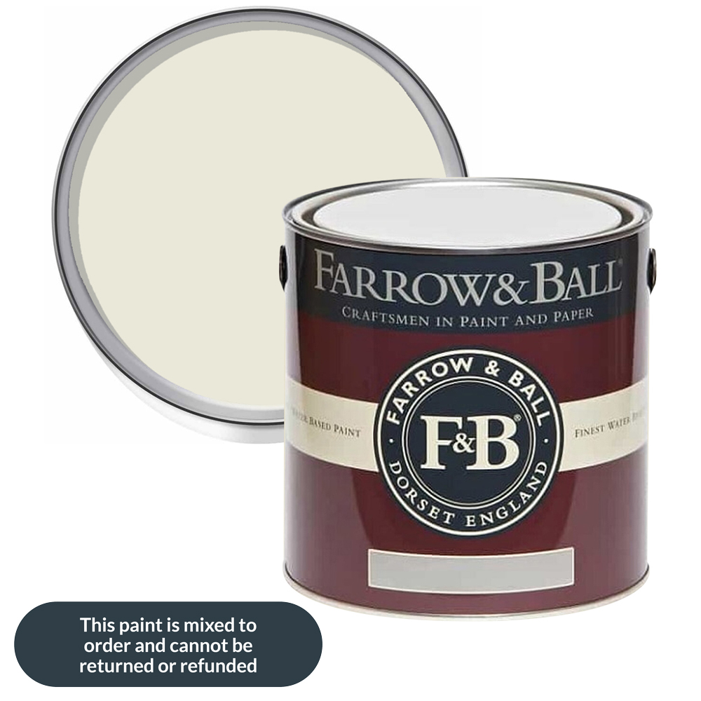 Farrow & Ball Modern Eggshell James White Satin Paint 2.5L Image 1