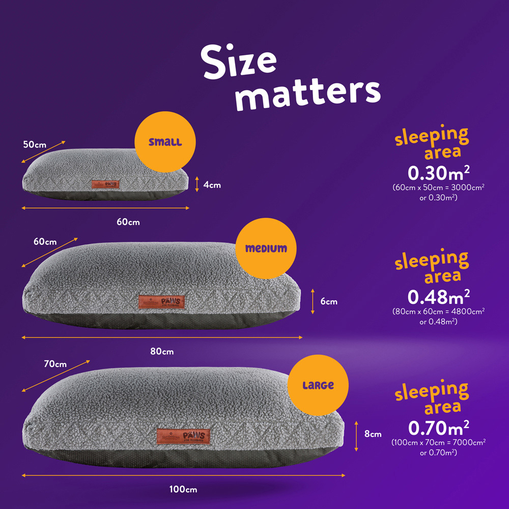 Slumberdown Large Light Grey Sherpa Pet Bed Image 8