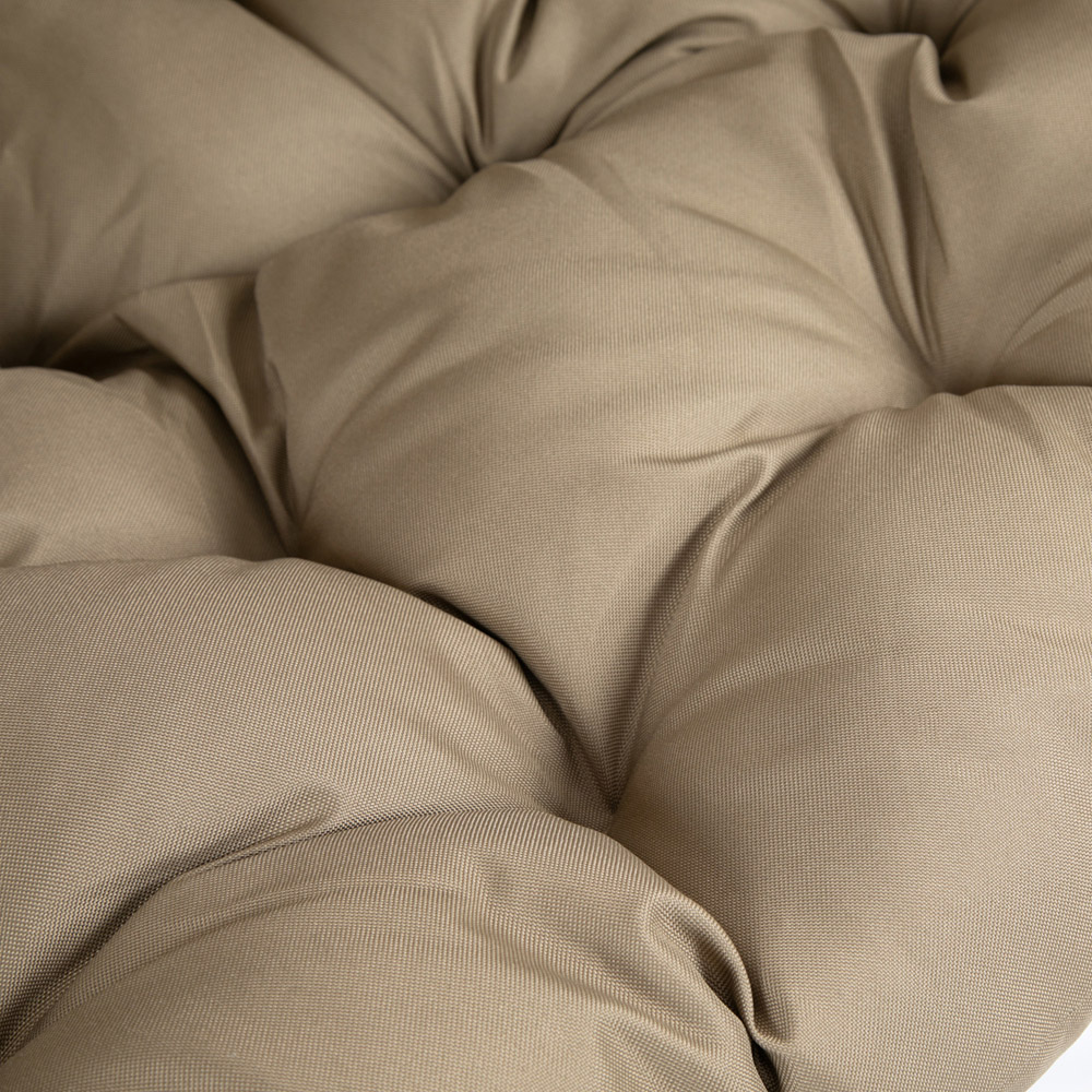 Outsunny Khaki Egg Chair with Cushions Image 3