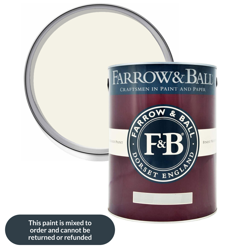 Farrow & Ball Interior Wood and Metal 239 Wimborne White Flat Eggshell Paint 5L Image 1
