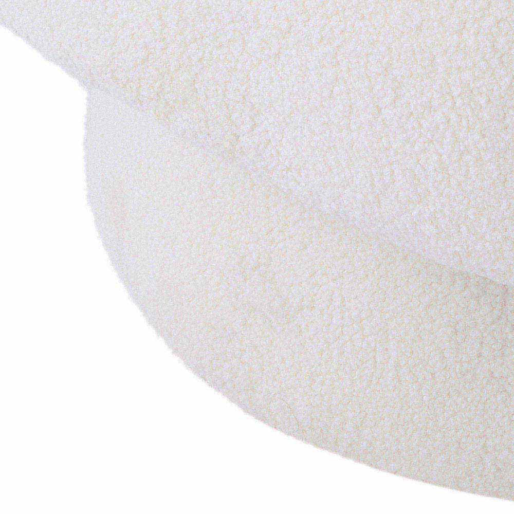 Living and Home White Teddy Fur Upholstered Swivel Chair with Pillow Image 7
