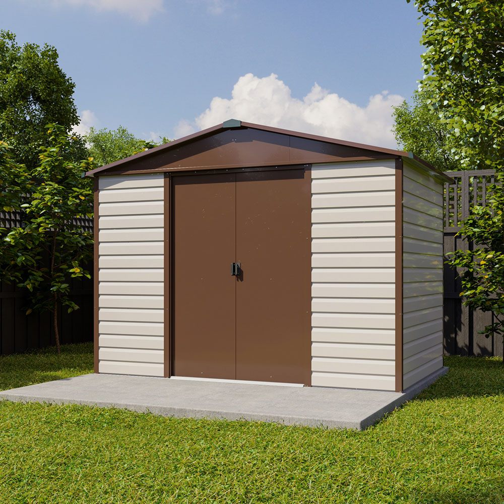 Yardmaster 10 x 6ft Metal Shiplap Apex Storage Shed Image 2