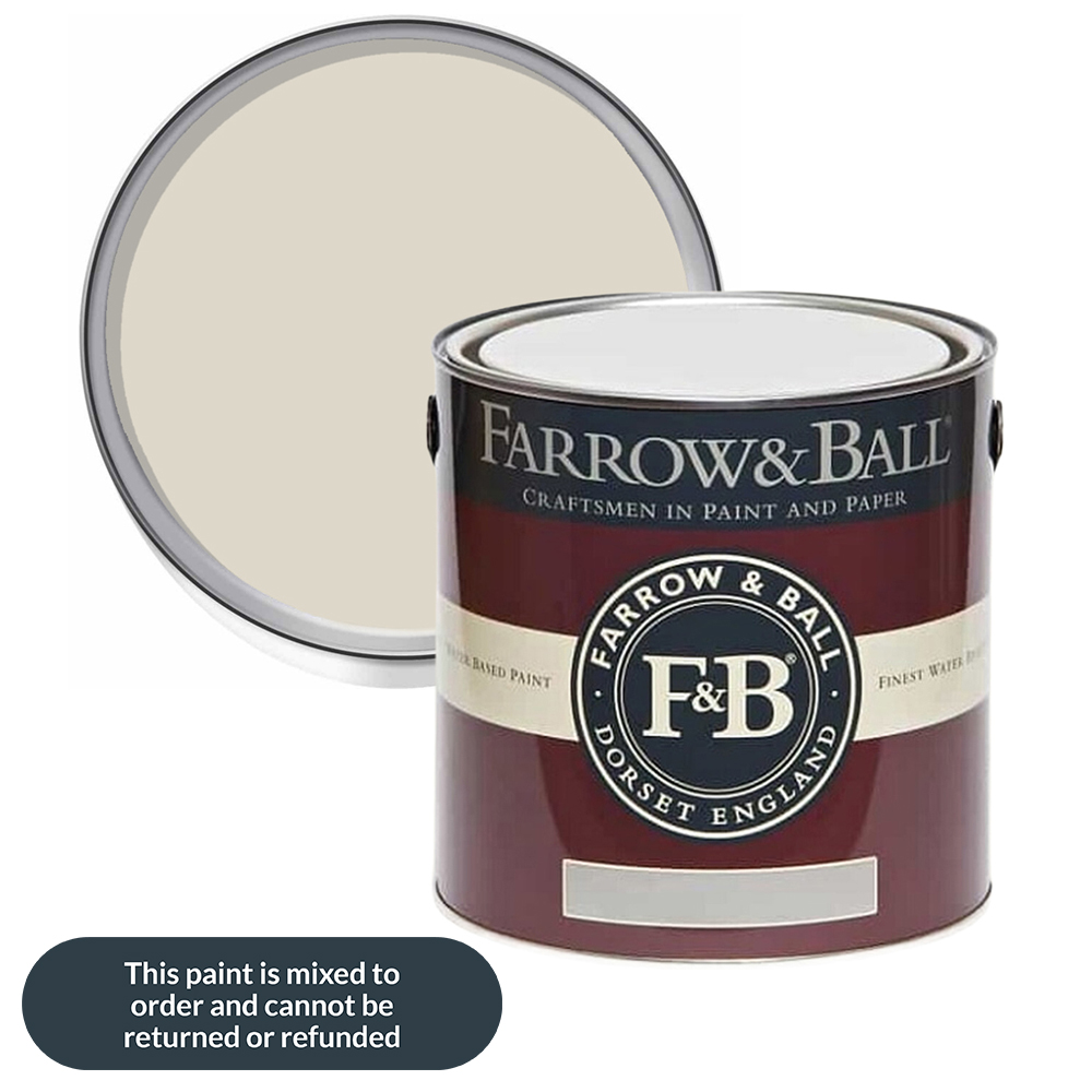Farrow & Ball Interior Wood and Metal 282 Shadow White Flat Eggshell Paint 2.5L Image 1