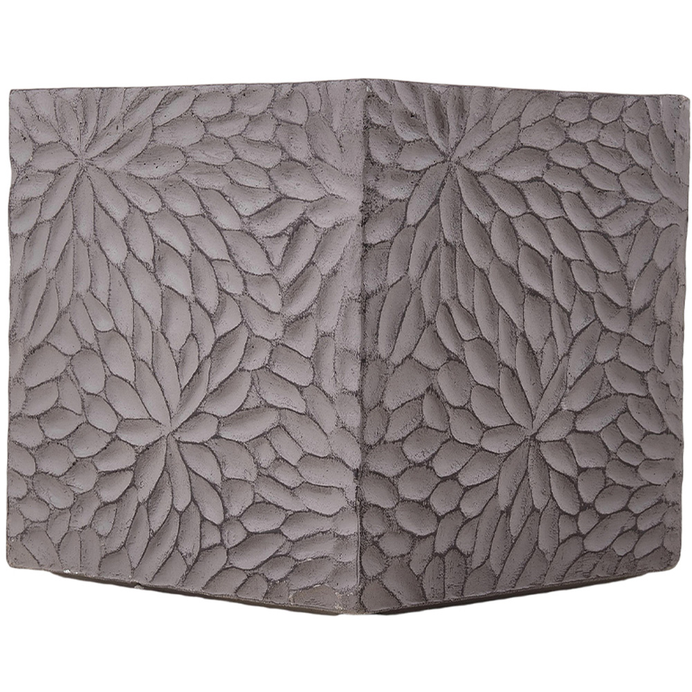 Living and Home Charcoal Grey Square Cement Planter with Drainage Holes 30.2 x 30.2cm Image 5