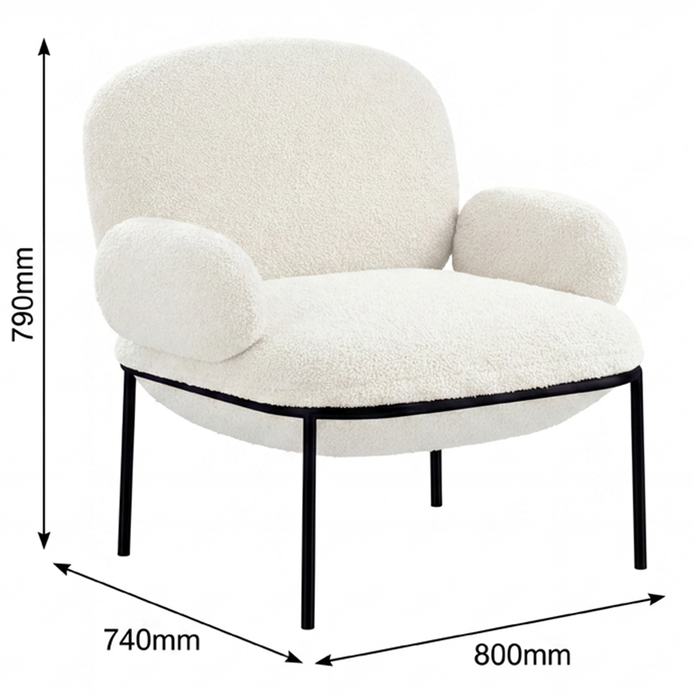 LPD Home Avery Ivory Accent Chair Image 8