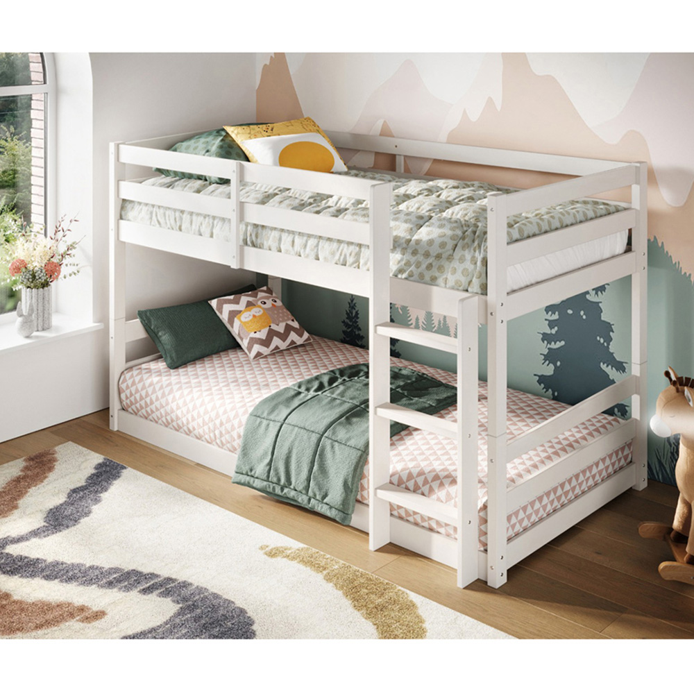 Flair Shasha White Low Wooden Bunk Bed Image 4