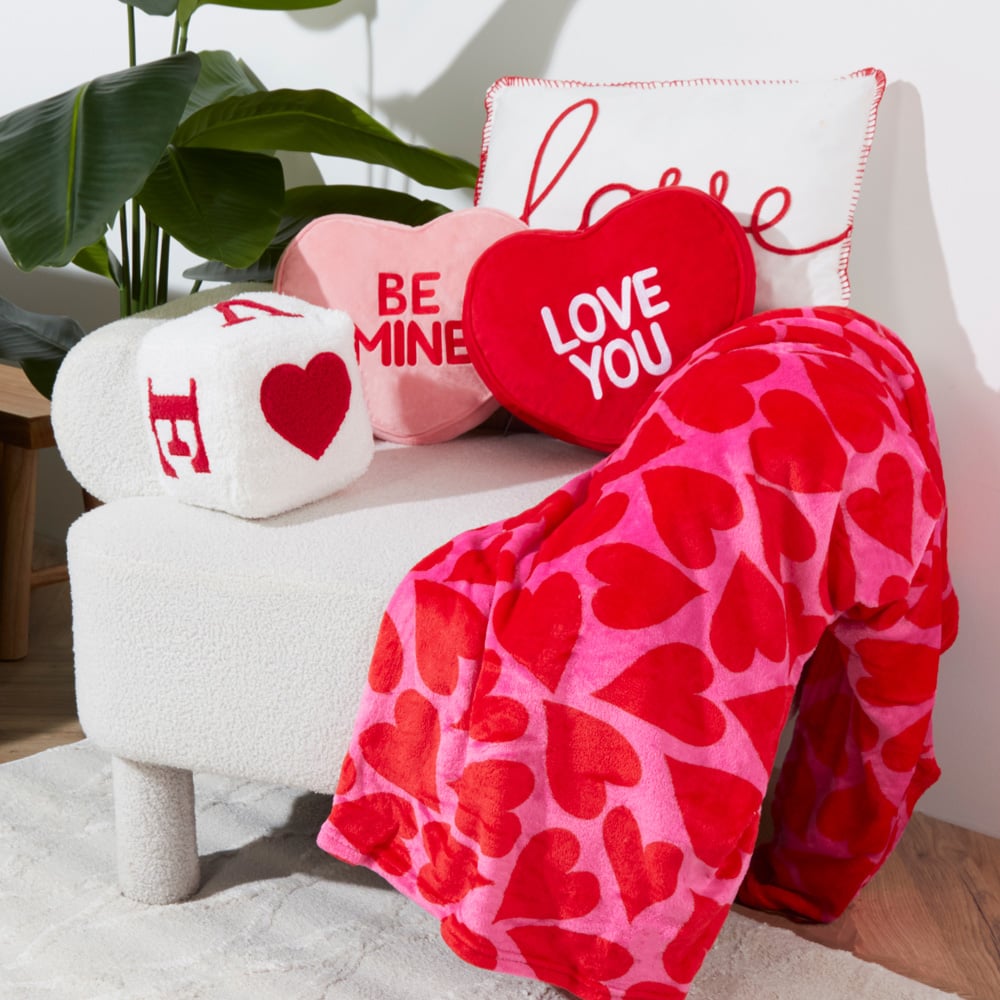 Red Love Cushion - White and Red Image 2