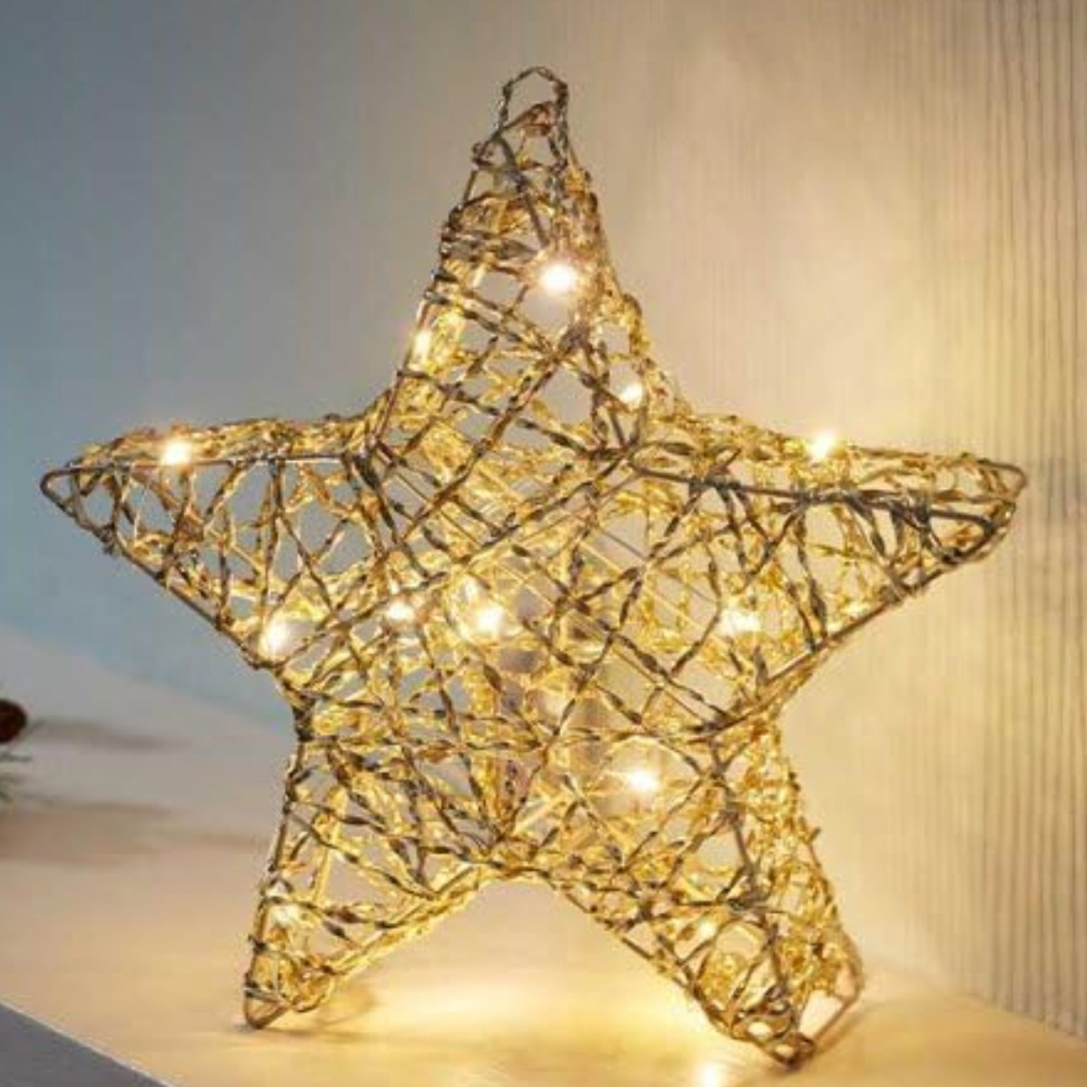 Marco Paul Gold Weave Star Christmas Decoration 30cm Image 3