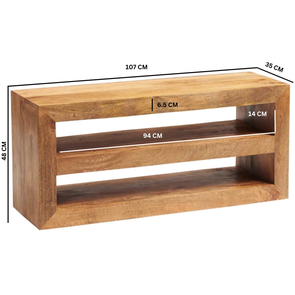 Brooklyn Napoli Toko 2 Shelf Light Mango Open Media Unit Image 4