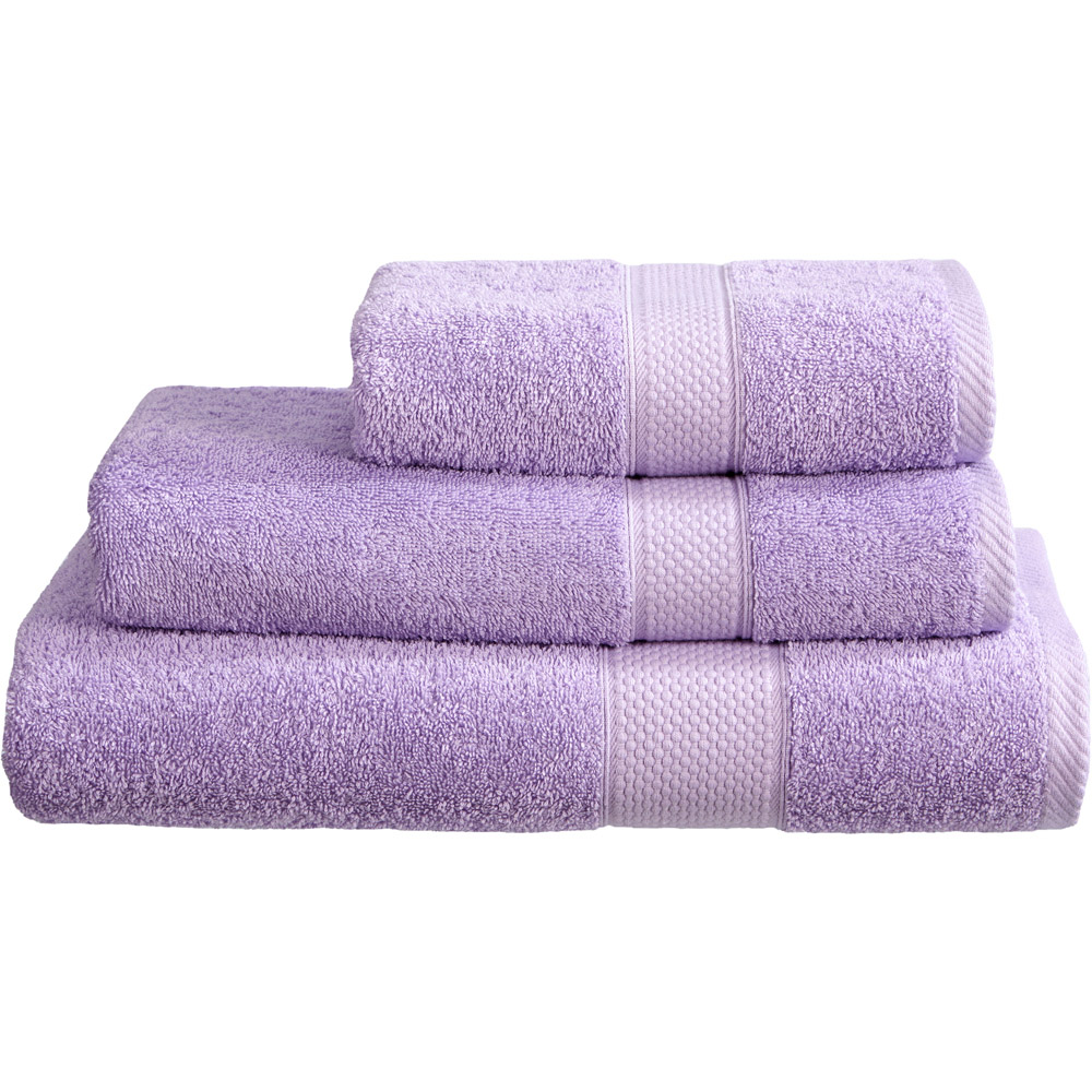 Imperial Ringspun Combed Cotton Lilac Turkish Bath Towel 2 Pack Image 1