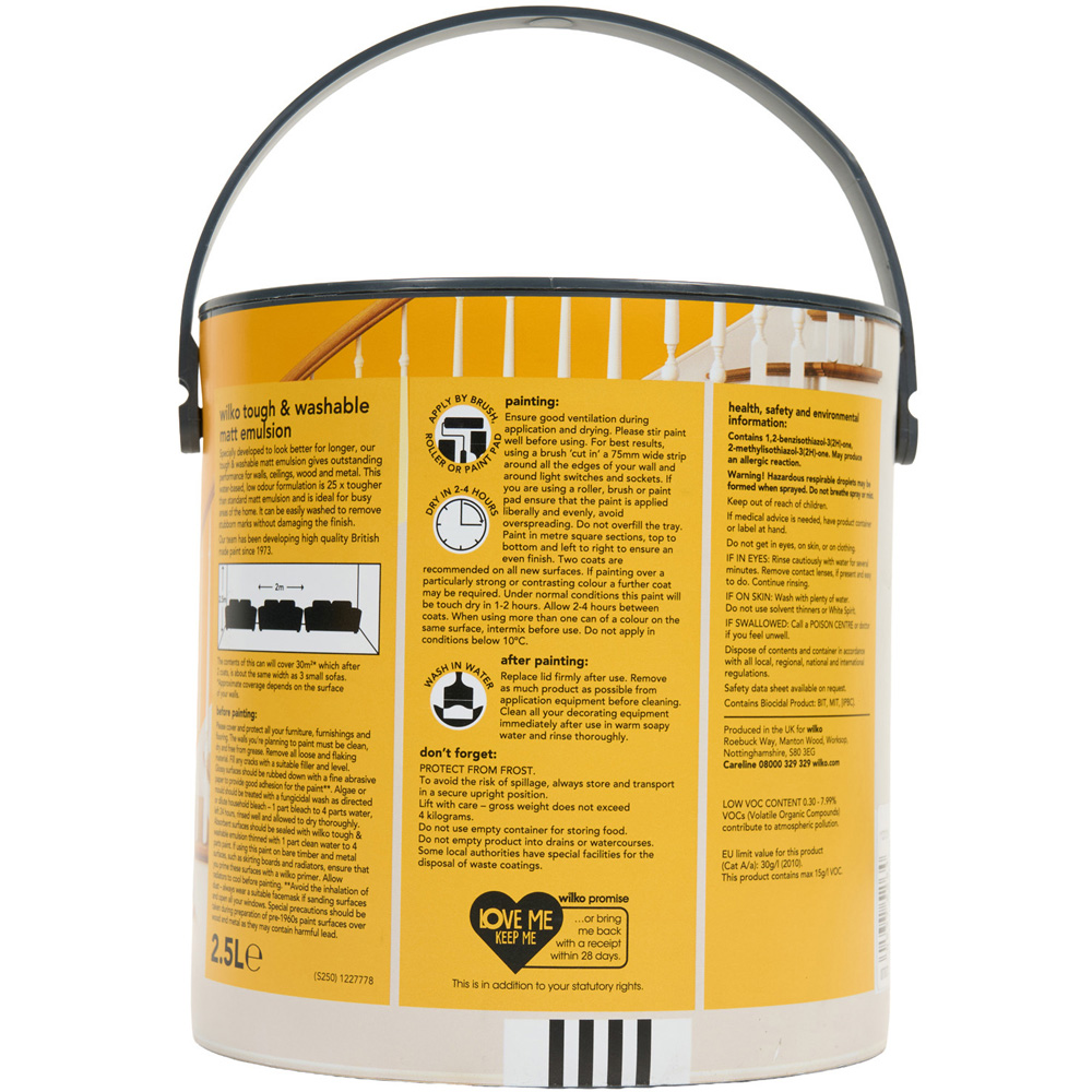 wilko Tough and Washable Matt Emulsion Paint Thyme-less Image 5