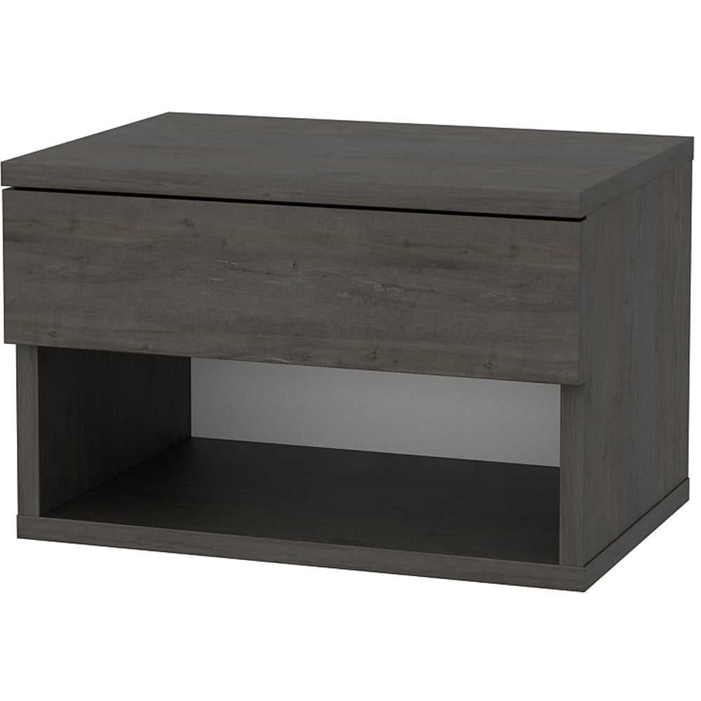 Decorotika Jamot Single Drawer Wenge Floating Bedside Table Image 2