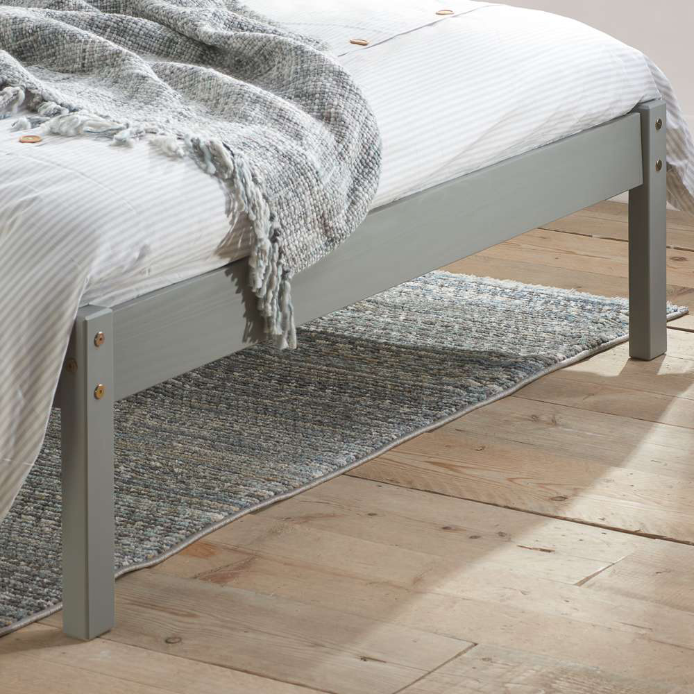 Denver Double Grey Wooden Bed Image 8