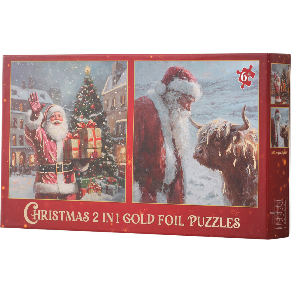 Christmas 2 in 1 Gold Foil Puzzles Image 3