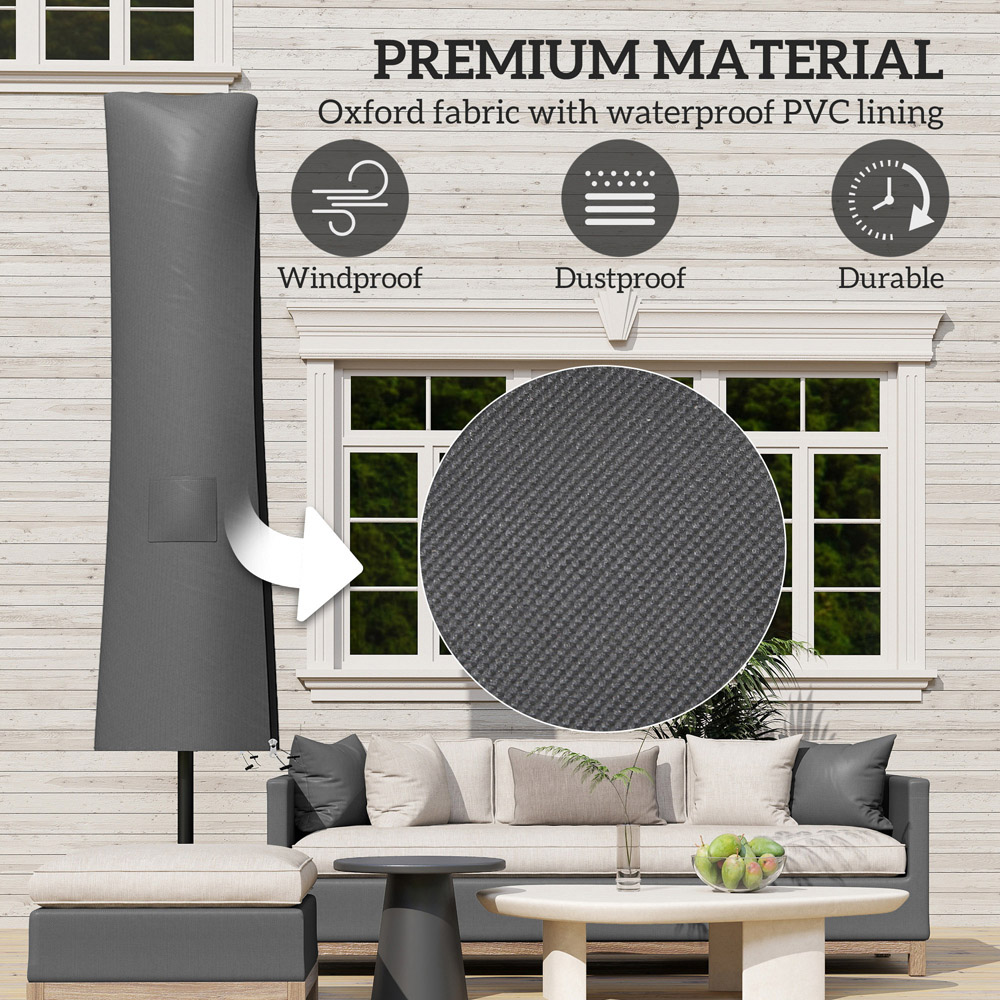 Outsunny Grey Parasol Cover Image 7