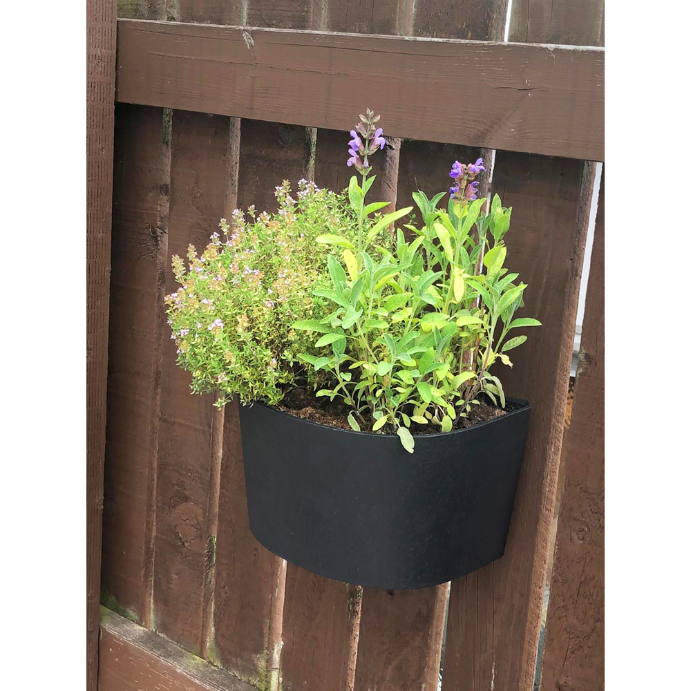 Primeur Tierra Verde Curve Slate Vertical Planter 29cm 2 Pack Image 2