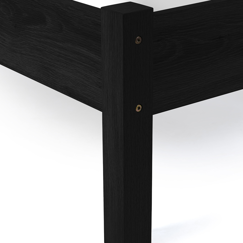 Julian Bowen Padstow Rattan Double Black Bed Frame Image 6