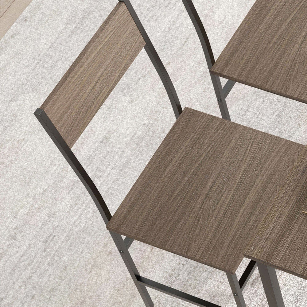 Portland 4 Seater Dining Set with Bench Grey Image 4