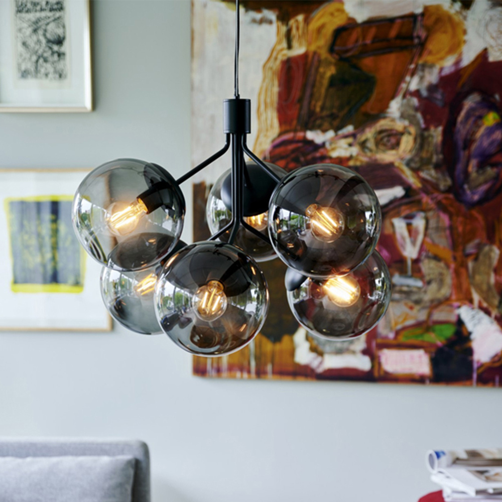 Nordlux Ivona 6 Spot Black Pendant Light Image 5