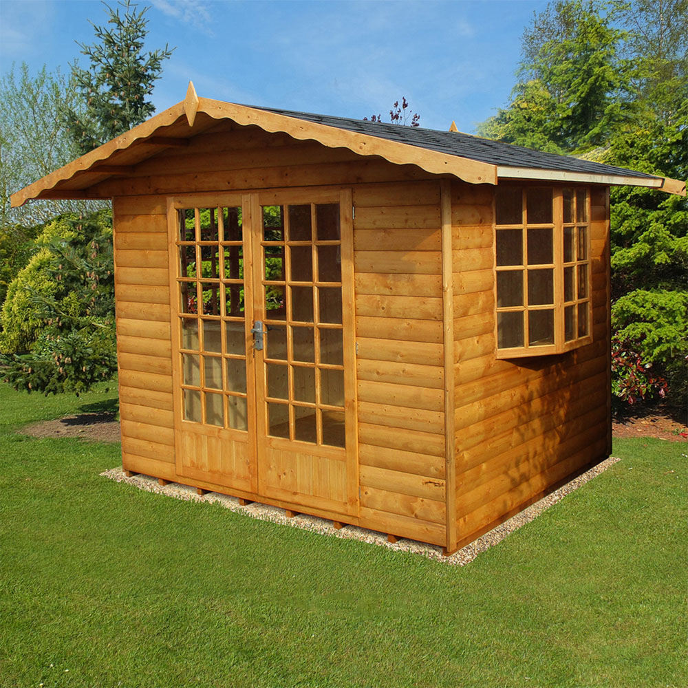 Shire Fleur De Lys 8 x 6ft Double Door Shiplap Apex Summerhouse Image 2