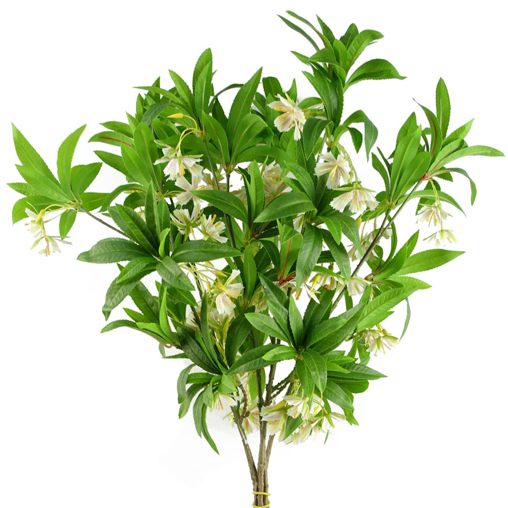 Leaf Hainan Elaeocarpus Artificial Stem 90cm 6 Pack Image 3