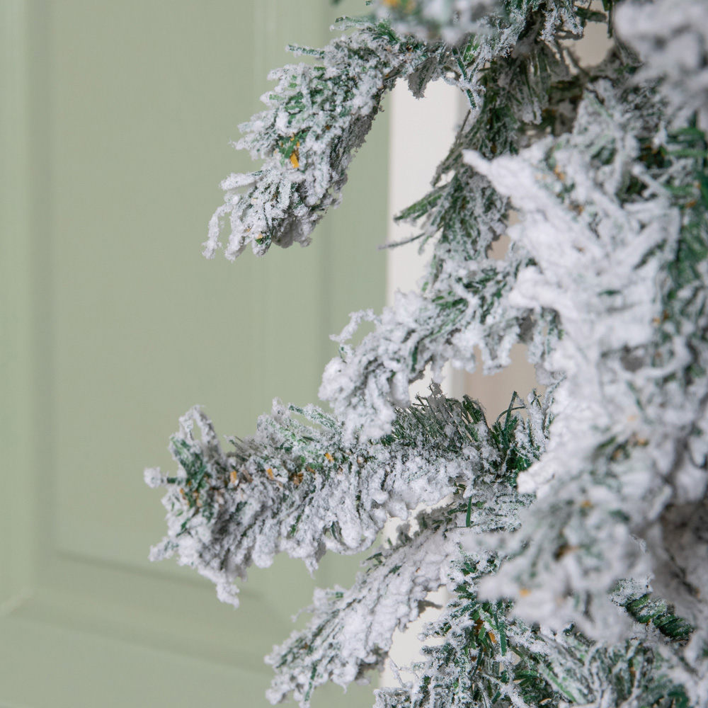 Samuel Alexander Single Door Snow Flocked Christmas Tree Arch with 2000 Tips 8ft Image 4