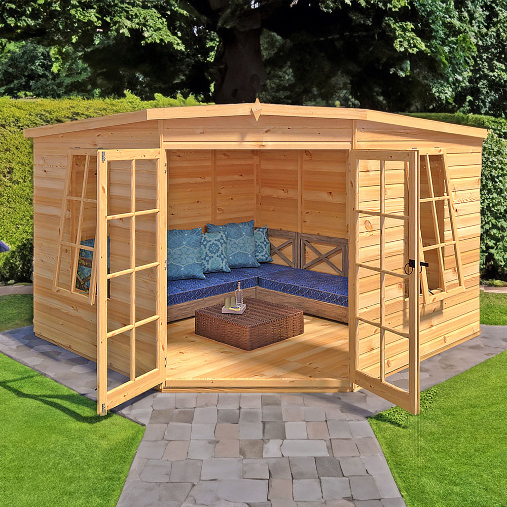 Shire Hampton 10 x 10ft Double Door Traditional Summerhouse Image 6