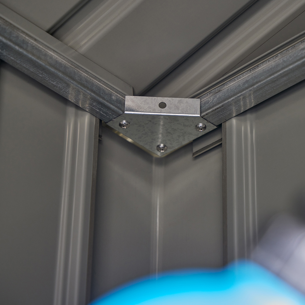 Rowlinson Brentvale Premium Apex Metal Shed with Foundation Kit 8 x 4ft Image 5