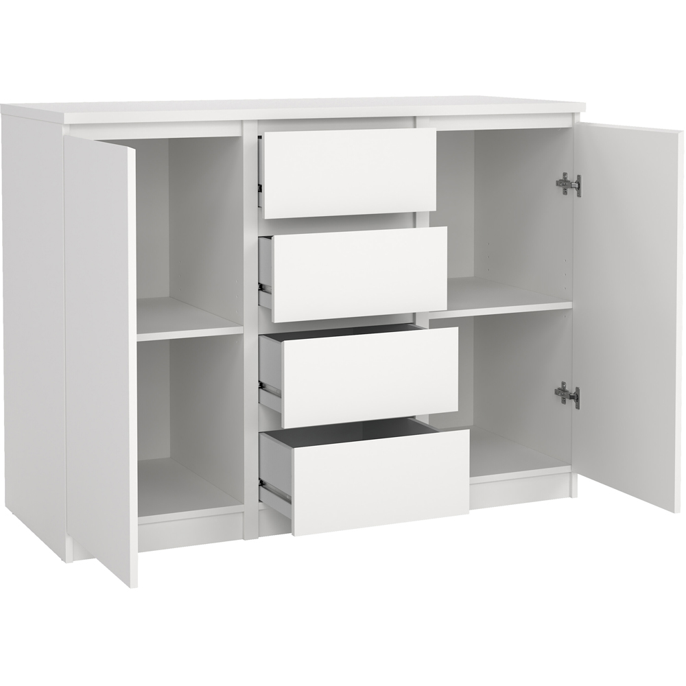 Florence Naia 2 Door 4 Drawer White Sideboard Image 5