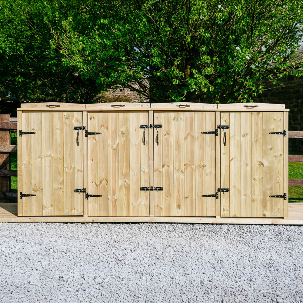 The Garden Village Chatburn 2 Recycle Box 3 Wheelie Bin Shed Image 9