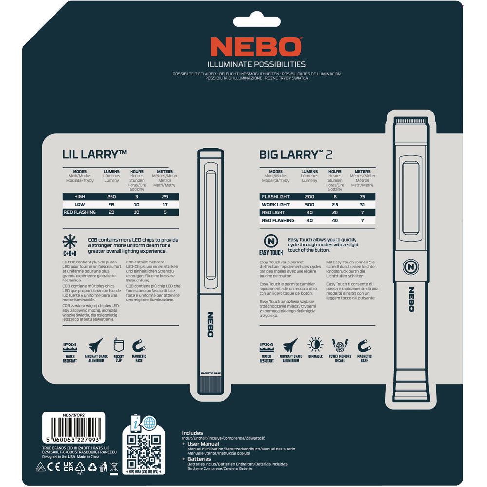Nebo Big Larry 2 Work Light and Lil Larry Pocket Work Light Combo Pack Image 5