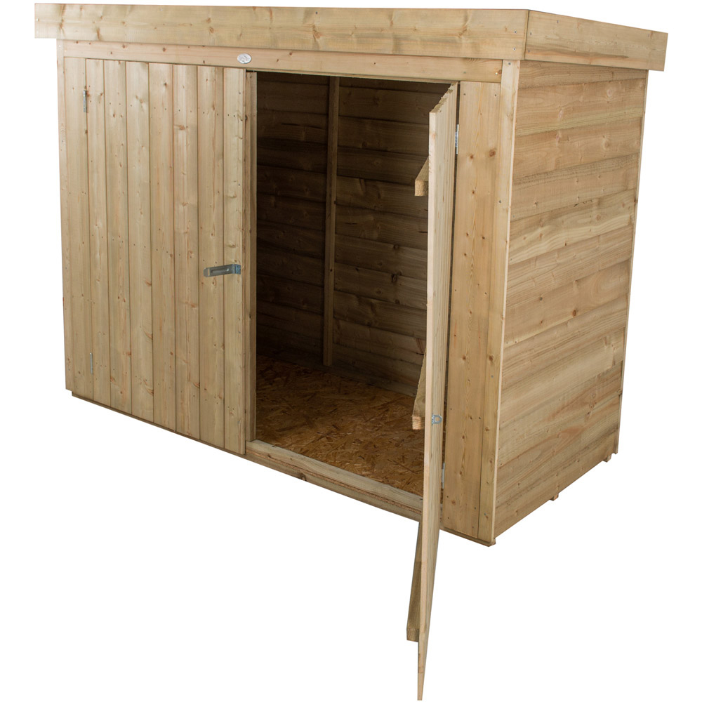 Forest Garden 2.4 x 6ft Pressure Treated Pent Outdoor Storage Image 5