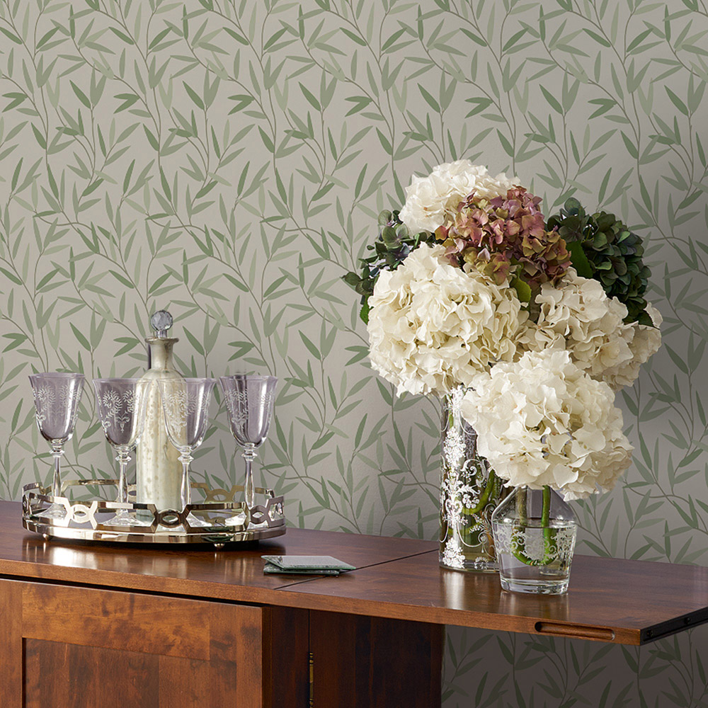 Laura Ashley Willow Leaf Hedgerow Wallpaper Image 3