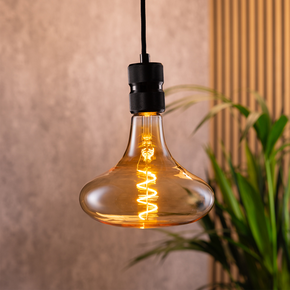 TCP Amber E27 Warm White Glow Twist Short Horn Decorative Bulb Image 2