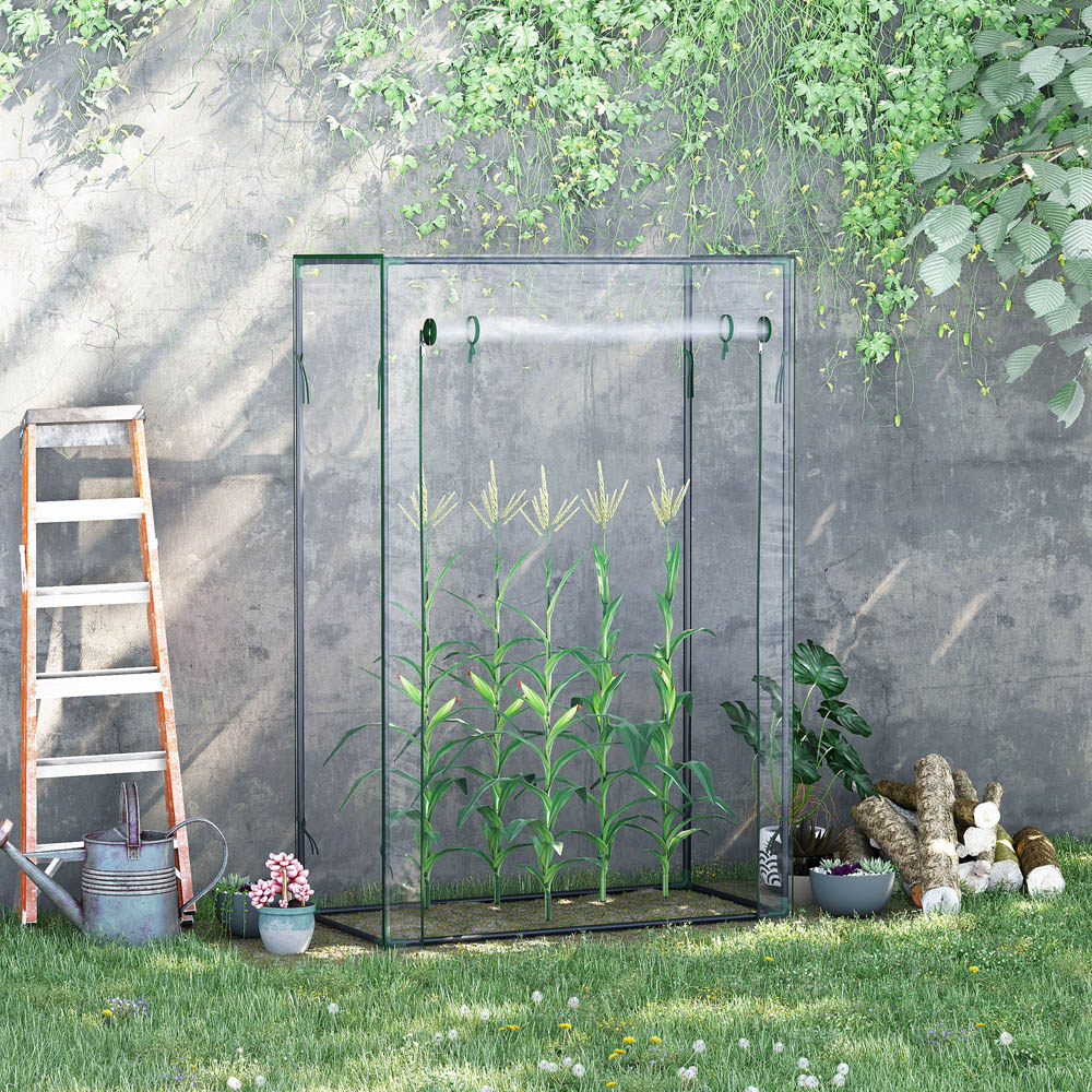 Outsunny White 1 x 2ft Mini Greenhouse Image 2