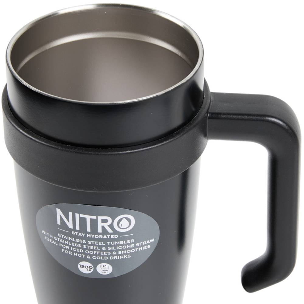 Nitro Premium Stainless Steel Jumbo Sized TumblerBlack Image 8