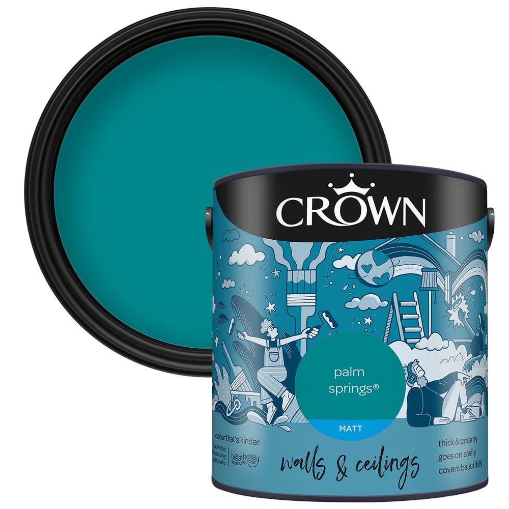 Crown Walls & Ceilings Palm Springs Matt Emulsion Paint 2.5L Image 1