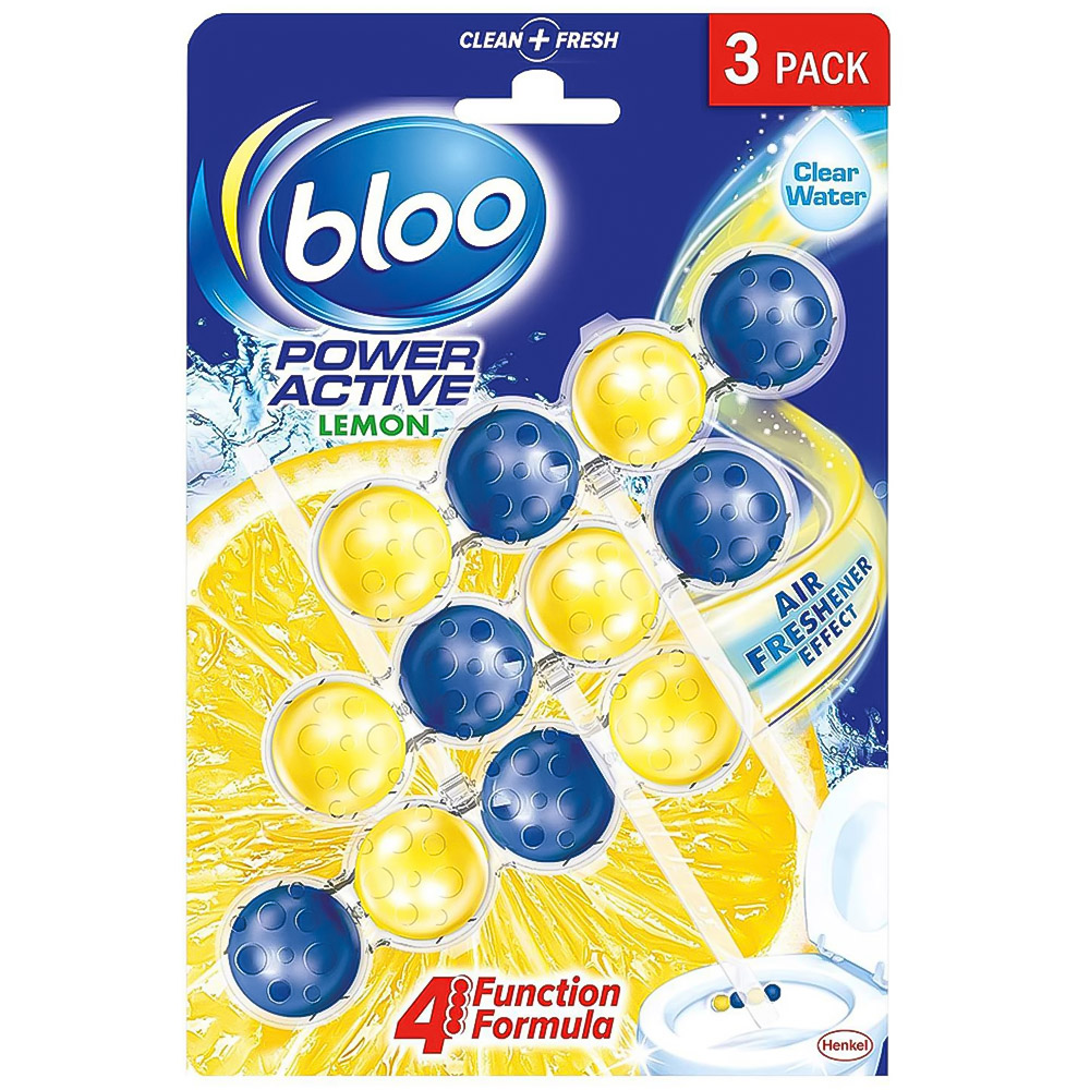 Bloo Power Active Lemon Anti Limescale Toilet Rim Block 50g 30 Pack Image 2