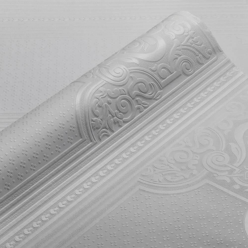 Anaglypta Oriental Floral Dado Panel White Wallpaper Image 2