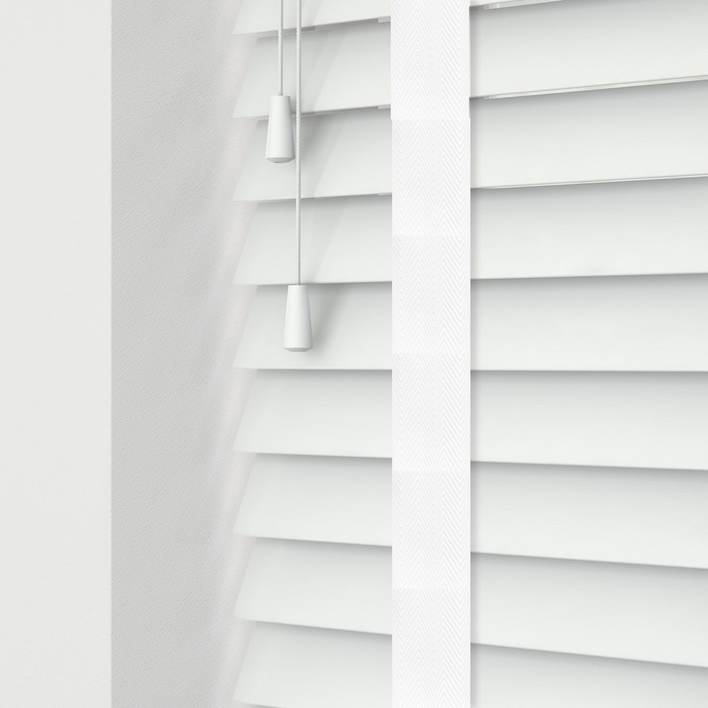 Caecus Real Wood Tape Venetian Blind White 135 x 200cm Image 1