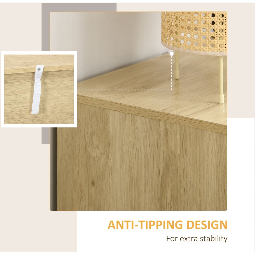 Portland 4 Drawer Natural Boho Chest of Drawers Image 8