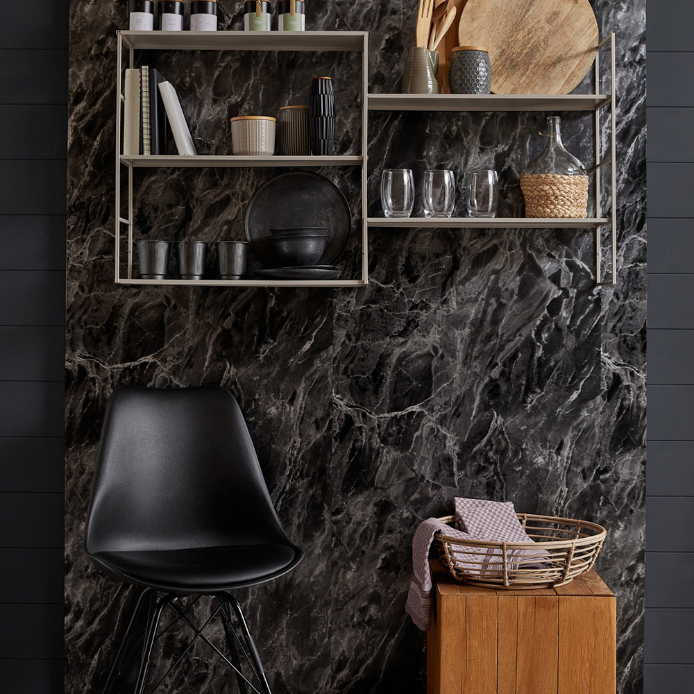 d-c-fix Marble Romeo Silver Sticky Back Plastic Vinyl Wrap Film 67.5cm x 10m Image 4