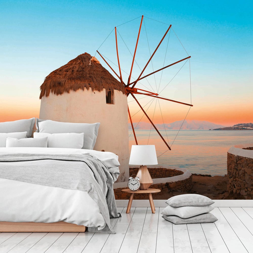 A.S Creation Greek Windmill Digital Mural Image 1
