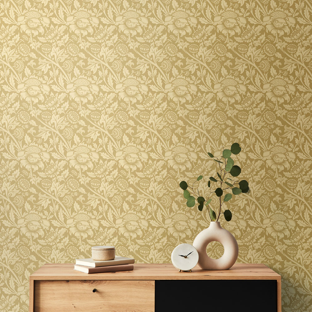 Hoopla Walls Elegance Damask Trail Hemp Wallpaper Image 2