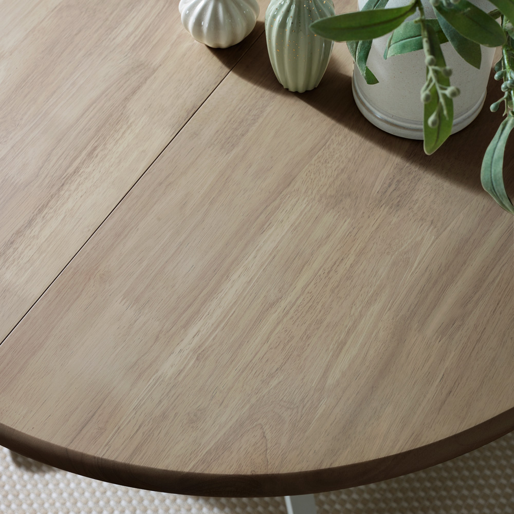 Furniturebox Fowey 6 Seater Wooden Extendable Dining Table Light Grey and Limewash Effect Image 3