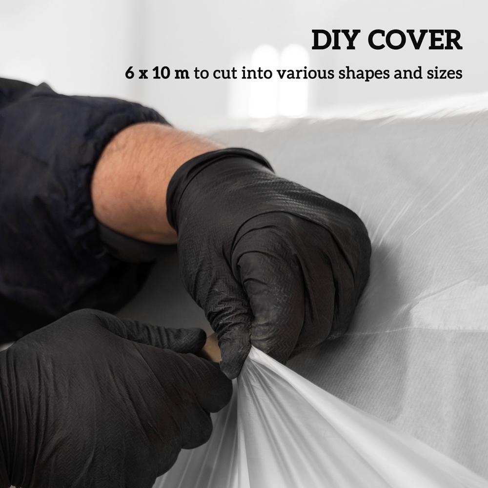 Outsunny 6 x 10m Clear UV Resistant Waterproof Plastic Polytunnel Greenhouse Cover Image 5