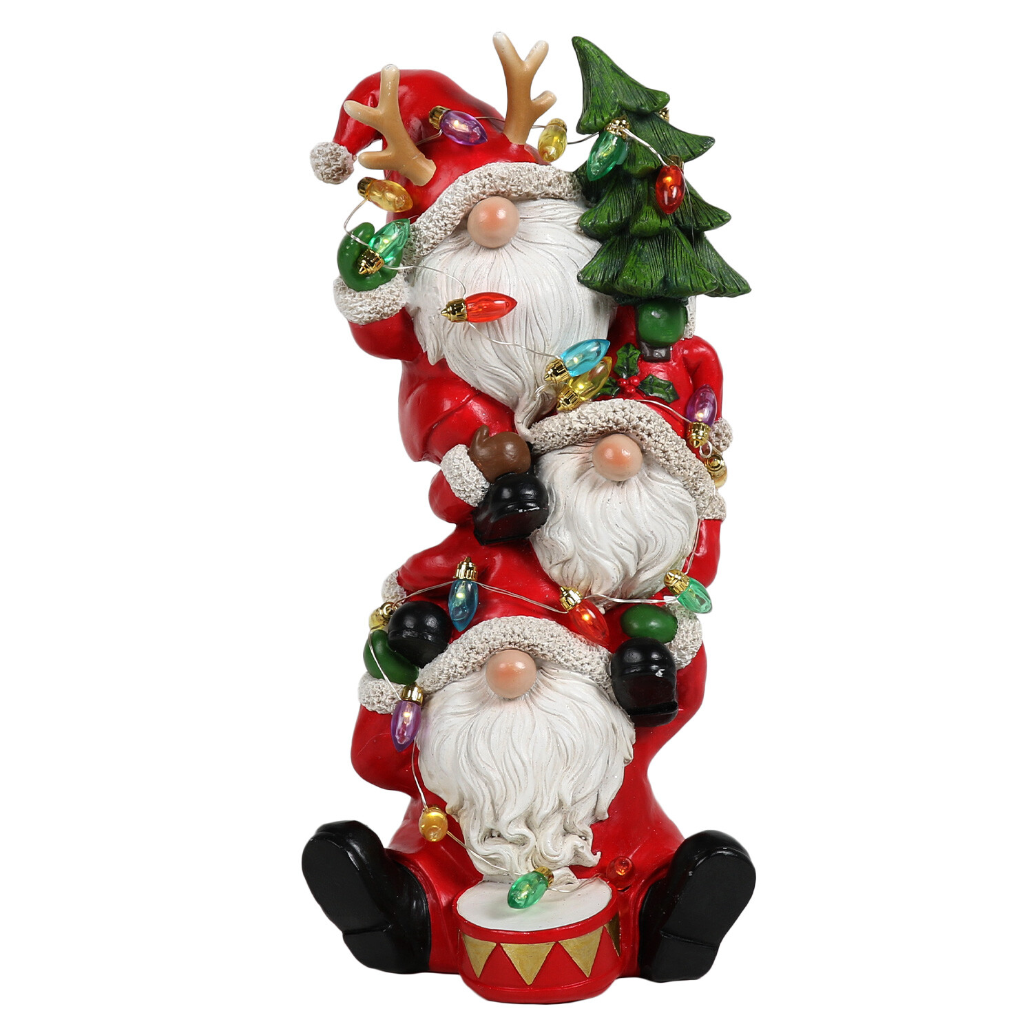 Candy Cane Lane Red LED Gonk Friends Ornament Image 2