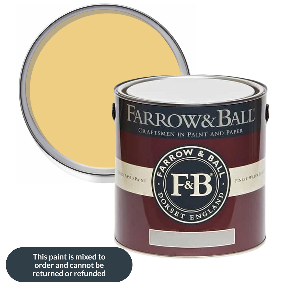 Farrow & Ball Interior Wood and Metal 74 Citron Flat Eggshell Paint 2.5L Image 1