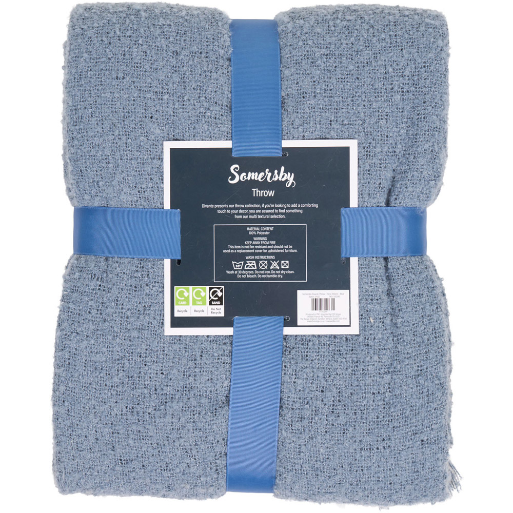 Somersby Boucle Throw Blue Image 3